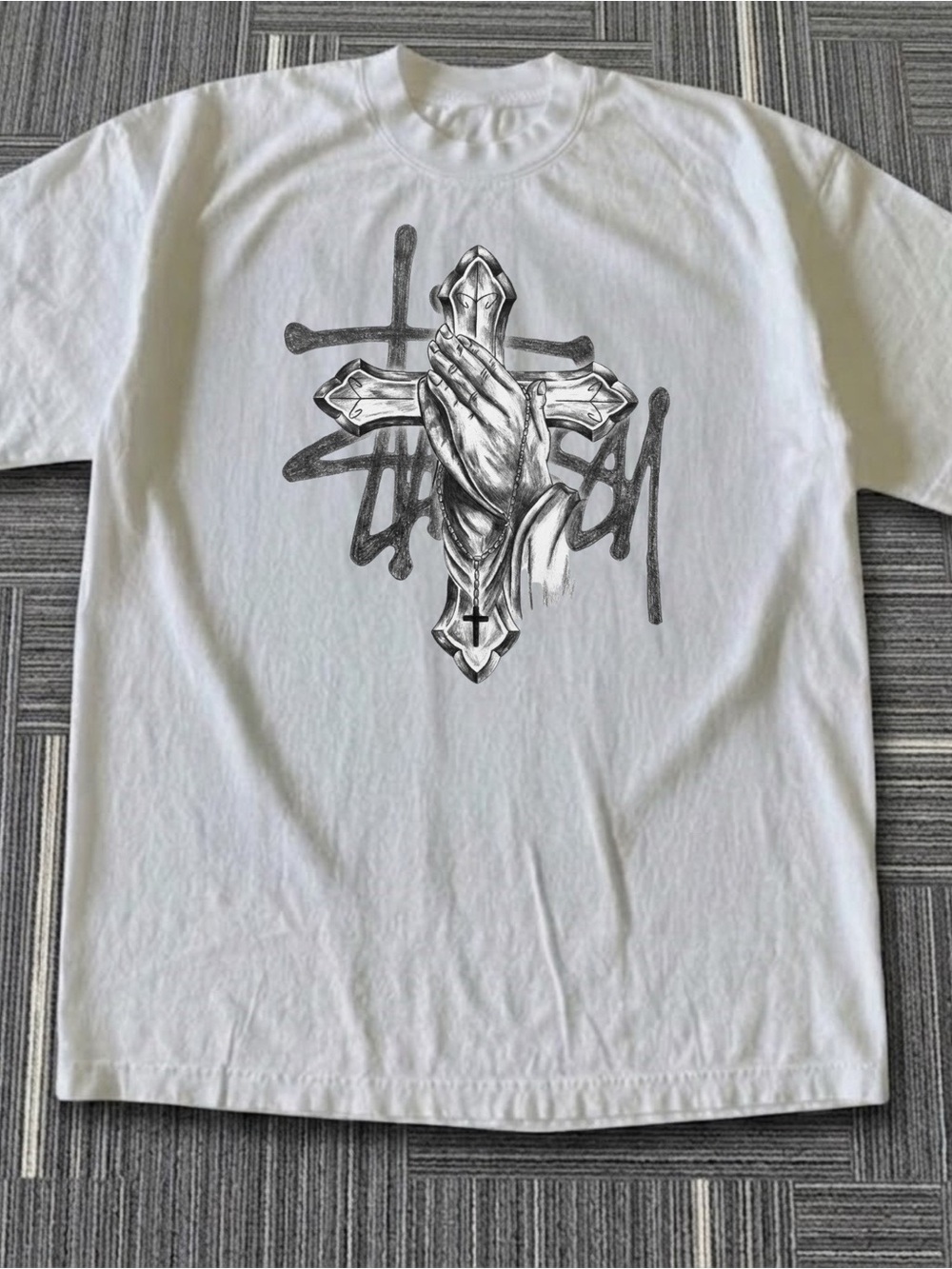 Gildan Praying Hands cross Tee